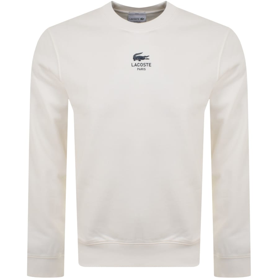Lacoste Embroidered Logo Sweatshirt White XL